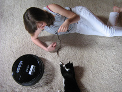 Ottoro Saugroboter mit Katze